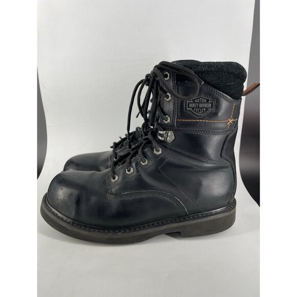 Harley-Davidson Steel Toe Work Boots Men’s Size 12 Black Leather 95327 main image 12